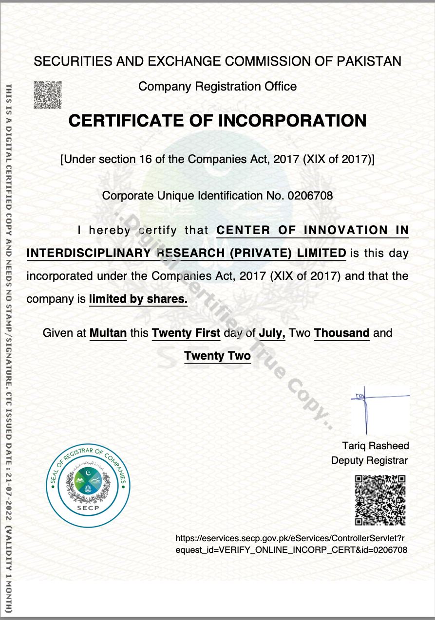 SECP Certifict